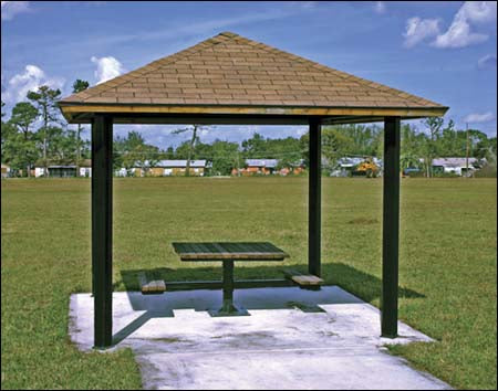 10' x 10' Steel Frame Square Forestview Pavilion