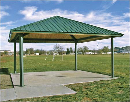 20' x 20' Steel Frame Square Forestview Pavilion