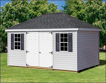 8' x 8' Vinyl Hip Roof Shed